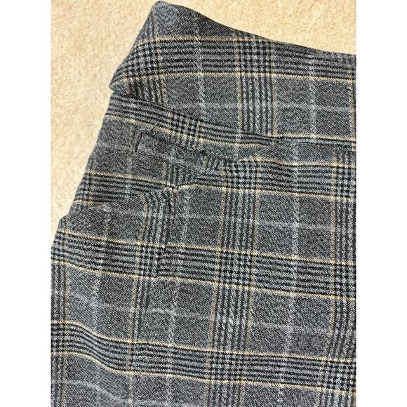 Tribal Plaid Black Gray Plaid Skort 16W - Picture 4 of 5